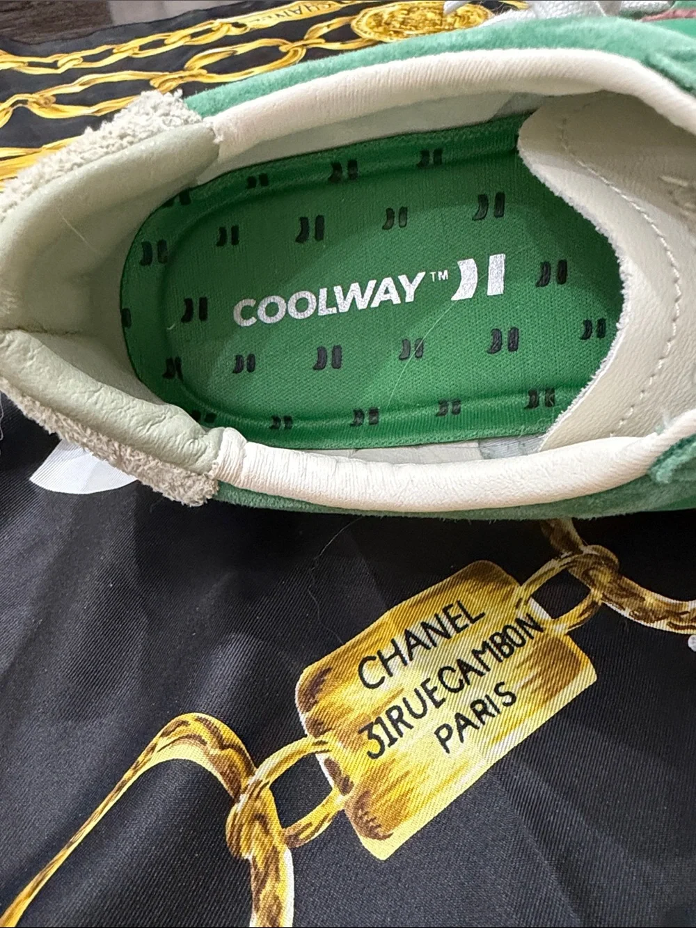 Coolway Green and Red Kids Sneakers